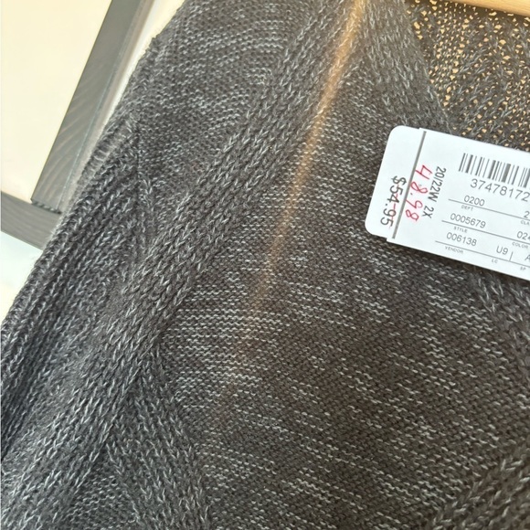 CJ Banks women’s knit gray sweater size 2X. Cotton blend NWT - Picture 6 of 12